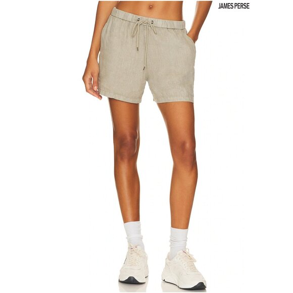 JAMES PERSE NWT LINEN SILT PIGMENT DRAWSTRING SHORTS. SIZE 1 (S) - Picture 1 of 12